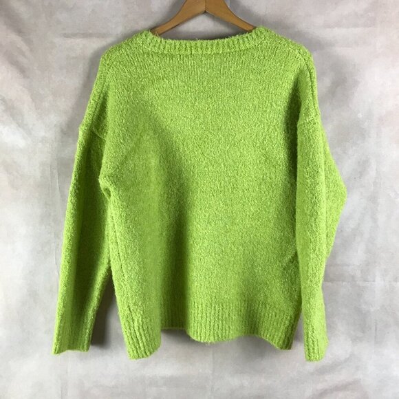 Green Thick Winter Pullover Sweater MEDIUM - Picture 5 of 8